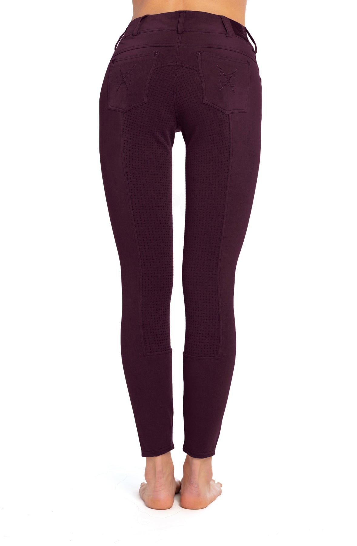 LeMieux Ava Denim Breggings Pantalon d'équitation en silicone avec LeMieux Ava Denim Breggings Pantalon d'équitation en silicone avec