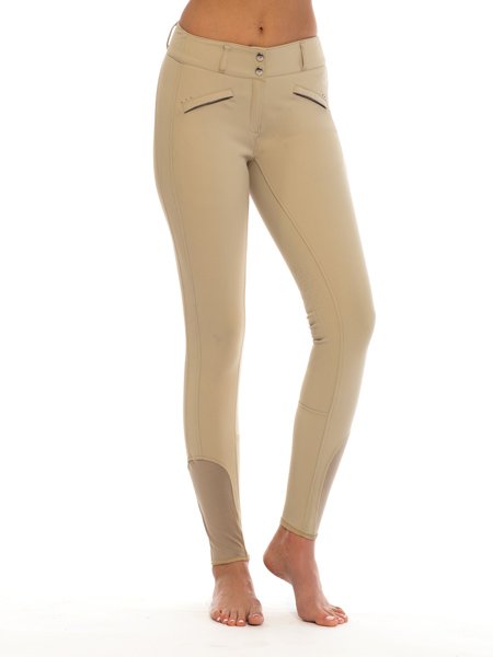 Willit Women's Riding Tights Knee-Patch Breeches Equestrian Horse Riding  Pants Schooling Tights Zipper Pockets - Happy Trails